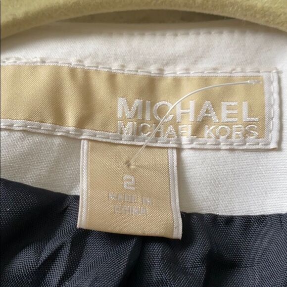 Michael Kors leatherette Cropped Blazer Navy 2 - Picture 9 of 12